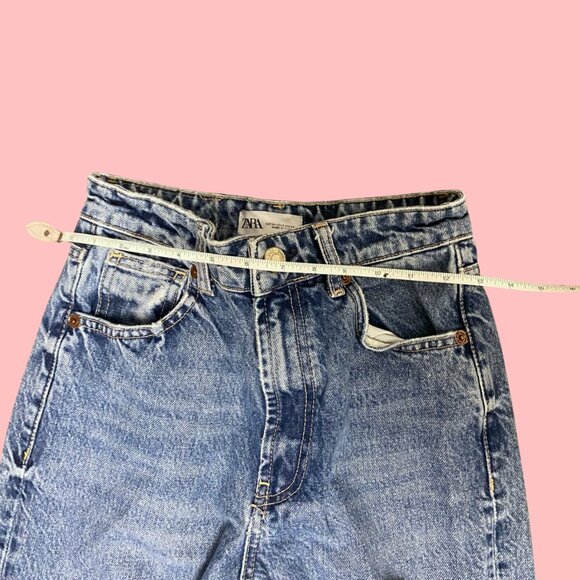 ZARA High-Waisted Wide-Leg Distressed Jeans – Size 2 (USA) / 34 (EUR) - Picture 6 of 8